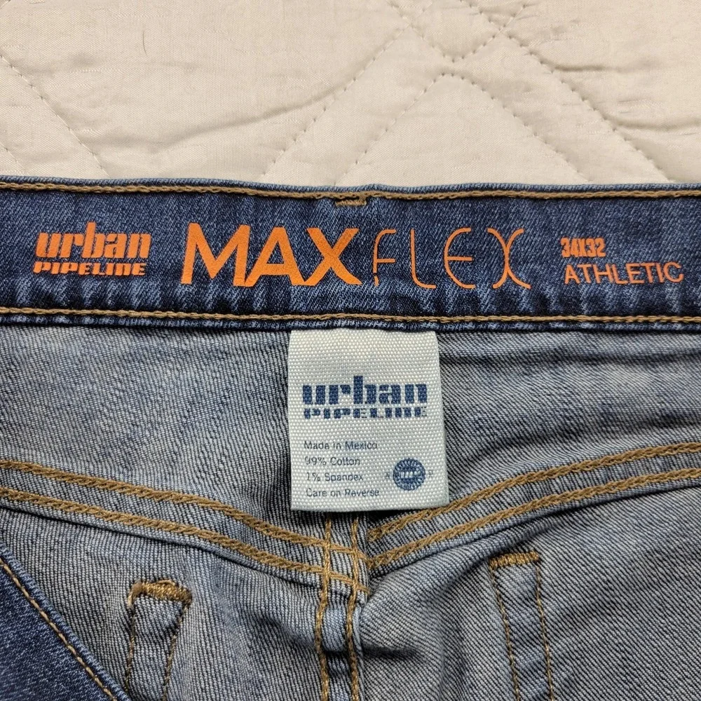 urban pipeline Max Flex Athletic blue jeans size 34X32